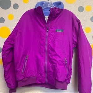 LL Bean purple warm-up jacket women’s large